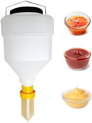 Hanging Sauce Dispenser, 3.5L/5.5L Refillable Squeeze Bottle, Leak-Proof, Food-Grade Plastic, Ideal for Condiments, Sauces, Dressings – Safe & Hygienic Kitchen Tool