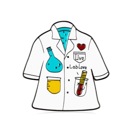 MEDFOLY Lab Pin Science Medical Enamel Brooch Funny Backpack Bag Lapel Badge Jewelry for Scientist Laboratory Lover
