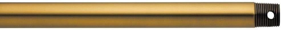 Monte Carlo Fans DR18BBS Monte Carlo Fans-Accessory-Ceiling Fan Downrod for Monte Carlo Brand Fans, Down Rod Length: 18 Inch, Finish Color: Burnished Brass