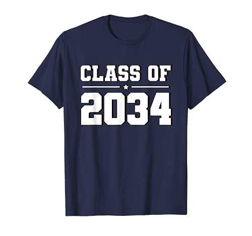Kindergarten Class of 2034 Grow With Me Azul Marino Camiseta