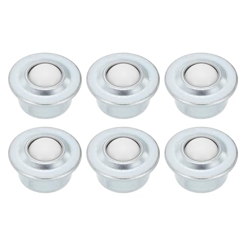 PATIKIL 5/8 Roller Ball Transfer Lager 6 Stk Runde Kugel Einheit Nylon Kohlenstoffstahl Rollen Für Förderband Rollenstand Übertragungsmöbel