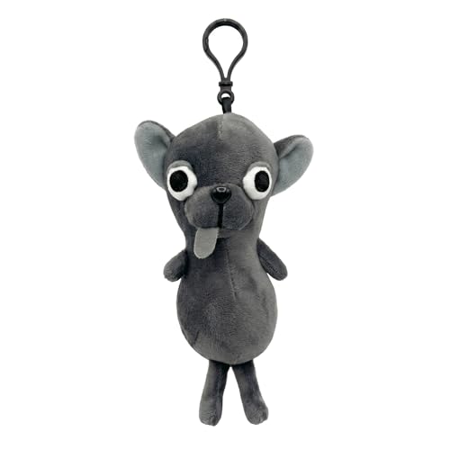 RichRabbit Interesting Chihuahua Plush Toys, Cute and Soft Stuffed Animals, Big White Eyes and Tongue, Fluffy Materials, Hooks, Ideal Gifts for Children, and Cute Bedroom Decorations(5-in)