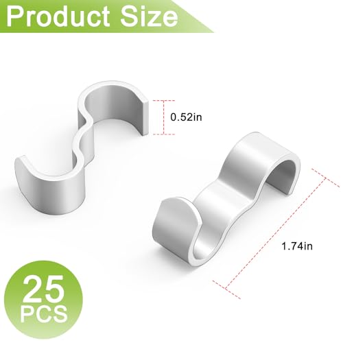 Image of 25 Pack Molding Hooks,Steel Picture Rail Hangers Hooks,Wide Picture Rail Molding Hooks (White)