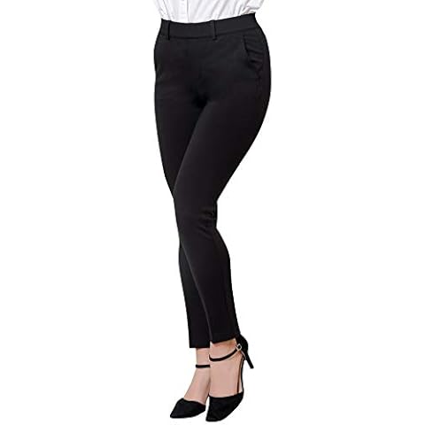 Marycrafts Women's Pull On Stretch Yoga Dress Business Work Pants 12 Black Cover