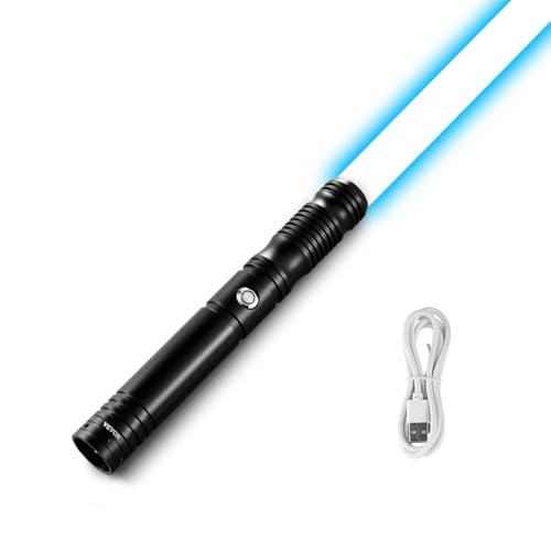 Image of VEVOR Light Sword, 40 inch Light up Sword with 12 RGB Colors, Mute Mode and Realistic Handle, Rechargeable Light Up Toy for Adults and Kids, Christmas Day, Halloween Cosplay, Birthday, Black