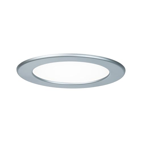 Panneau LED encastrable rond 4000K luminaire de plafond chrome mat 12W 230V