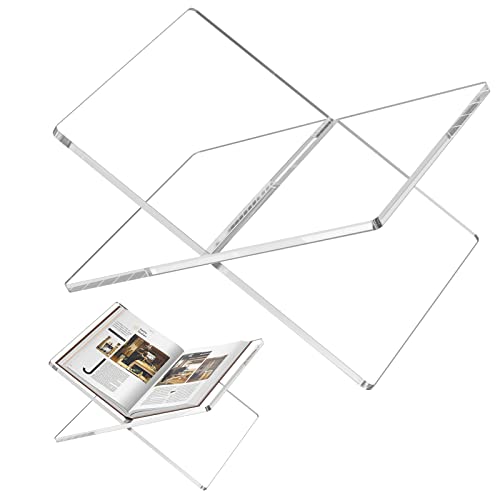 Niubee Acrylic Book Stand,Clear Book Holder For Cook Book Display,Large Sturdy Open Reading Magzine,Reading Great For Home Decor Bookstand On Desk Bookholder #TOP7