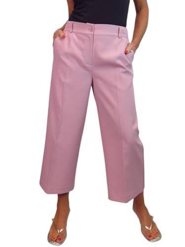Pantalon large femme court taille haute pour éliminer l'inconfort