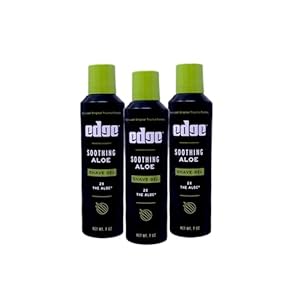 Soothing Aloe Shave Gel Men Shave Gel by Edge, 7 Ounce ( 3 Pack )