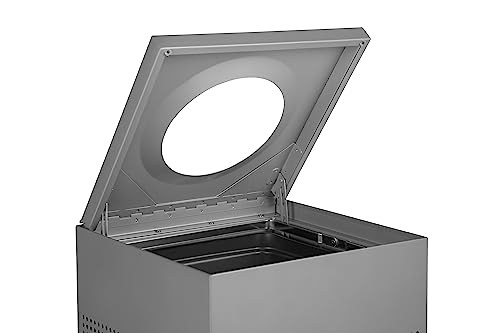 Image of Rubbermaid Commercial Products Silhouette Square Open Top Trash Can, 20 Gal, Silver Metallic, Indoor for Offices /Hotel Lobbies /Front Desk