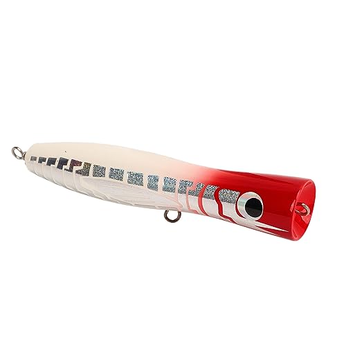 Leurre de pêche popper flottant grand modèle pour bar thon et GT