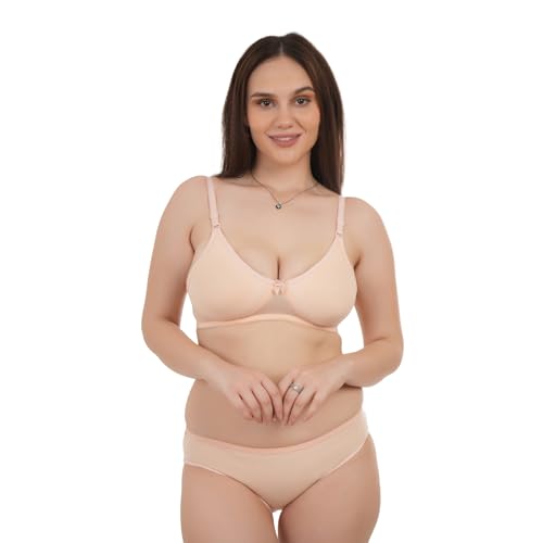 Image of UNITRUST Premium Lingerie Set with Full Coverage Non-Padded Bra and Hipster Panty Set