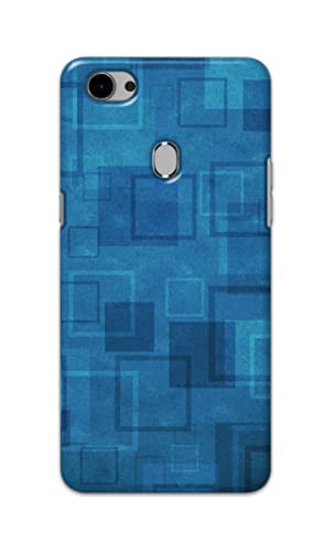 Image of Printed Hard Back Cover Case for Oppo F7 Back Cover (Plain Azure Blue) -702