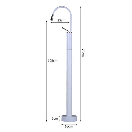 Robinet de remplissage de baignoire design goutte blanc - 4