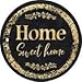 Home Sweet Home Novelty Metal Mini Circle Magnet CM-883