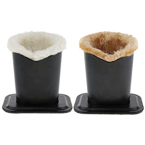 B Baosity 2 Pièces En Peluche Doublé PU Porte-lunettes Support étui à Lunettes - Porte-stylo Organisateur de Bureau - Décor de Bureau à La Maison - Résistant Au Cover