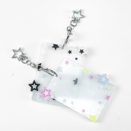 Photos of High-end Card Holders Electroplate Plastics Frame with Keychain Card Case Stationery Photocard Holder Keychainblack 1,Color 1