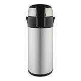 Pioneer Termo de acero inoxidable con bomba de 5,0 l, termo hermético para bebidas frías y calientes, dispensador de bebidas con bomba fácil de usar para eventos