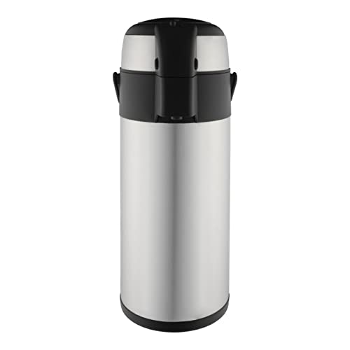 Pioneer brocca Termica da 5,0 Litri in Acciaio Inossidabile con Pompa a Pressione, termos a Tenuta stagna per Bevande Calde e Fredde, distributore di Bevande con Pompa Facile da Usare per Eventi