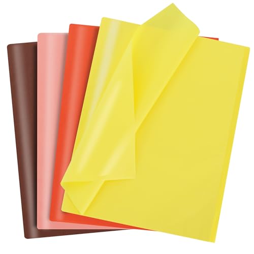 Image of BEISHIDA 100 Sheets Fall Tissue Paper Bulk, Yellow Orange Brown Wrapping Autumn Tissue Paper for Gift Bags, 14 x 20 Inch Gift Wrap for Thanksgiving Harvest DIY Crafts Decor Holiday Flowers