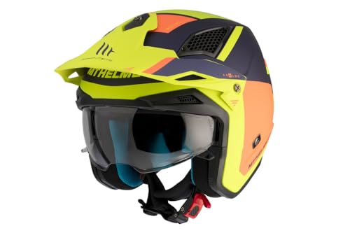 Casque jet Trial MT District SV S pour rouler en ville sous le soleil avec lunettes solaires