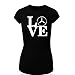 Produktbild Mercedes Love T-Shirt Clipart Women CAR Logo Auto Tee TOP Black White Short Sleeves (S, Black)