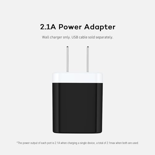Image of USB Wall Charger, Charger Block, 2.1A Multiport Fast Charge Power Brick | Apple Cube for i Phone iPad, iPhone, USB Box Charging Plug AC Adapter Box