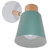 iplusmile Lámpara de Pared Moderna LED con Rotación para Baño Dormitorio Sala Estar Balcón Aplique de Pared Estilo Nórdico Verde con Fuente de Luz Integrada