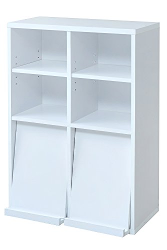 JKプラン 6BOXシリーズ フラップ 2枚扉オープン ホワイト fr-048