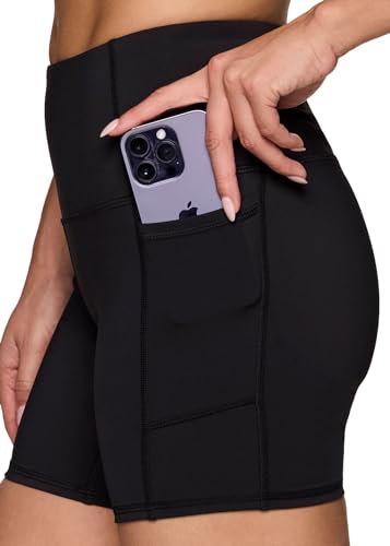 RBX Squat Proof Bike Short for Women, 5" Ultra Hold High Waisted Biker Yoga Shorts with Pockets for Running, Workouts2