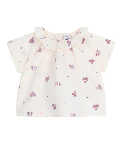 Blouse manches courtes bébé fille Petit Bateau A0ckr en pur coton doux