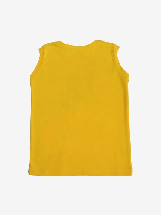 Image of minicult Cotton Vest and Shorts Combo for Girls and Boys (Yellow & Black)(Set of 1)