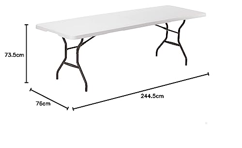 Table pliante Lifetime en acier robuste 244 cm avec plateau résistant - 4