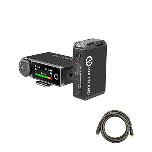 Micrófono inalámbrico Hollyland LARK MAX Solo con cable HDMI Mustang AV HS-101 de 10 pies