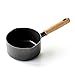 Produktbild GreenChef Vintage Gesunde keramische Antihaftbeschichtung, 16cm/1,6 Liter Milchpfanne Topf, Griff in Holzoptik, PFAS-frei, Induktionsgeeignet, Spülmaschinenfest, Grau