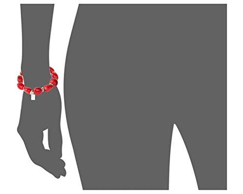 Image of EVELYN BROOKS Classic Stretchy Adjustable Beaded Bracelet for Women 6.5 inch - 7.5 inch w /Meaningful Good Luck Huayruro Seeds Beads - Great Gifts for Mom, Daughter, Sister, Aunt, Girlfriend