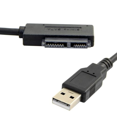Image of USB 2.0 to 7+6 13Pin Slimline SATA Laptop CD /DVD ROM Optical Drive Charging Adapter