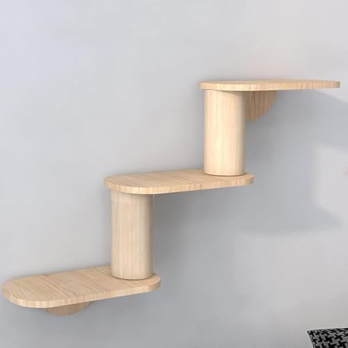 キャットタワー キャットウォーク 壁 DIYー 木製猫 壁掛け猫棚 の屋内モダンなツリーハウスセット ペット猫止まり木ステップベッドー 壁 DIY猫の壁猫クライミングプラットフォーム猫 壁掛け猫棚 ペット猫止まり木 (A)