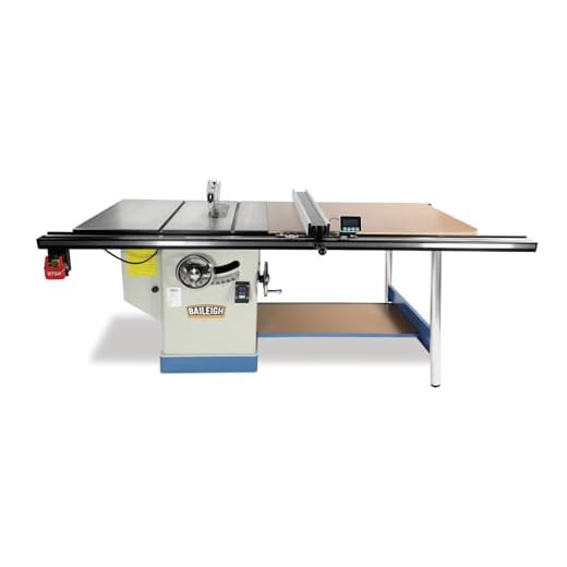 Baileigh TS-1248P-52 Professional Cabinet Style Table Saw, Single Phase, 48" x 30" Table, 52" Max Rip Cut, 5 hp, 220V, 12"