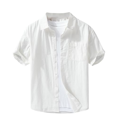 Chemise d'été homme en coton de qualité supérieure au design épuré et finitions soignées