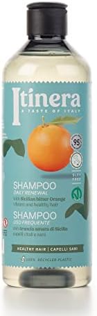 ITÍNERA Daily Renewal Shampoo with Sicilian Bitter Orange (12.51 fl oz) - for Vibrant and Healthy Hair - Vegan Friendly - 95% Natural Origin Ingredients