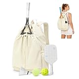 【Sac à dos de sport confortable】 Sac de tennis unisexe avec bretelles réglables et coussinets en éponge, pratique à transporter. La poche élastique sur le côté permet d’accéder facilement à des articles tels que des boissons, des verres d’eau, des parapluies et plus encore