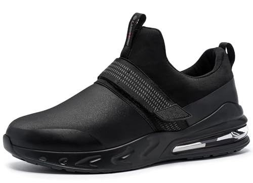 LARNMERN Zapatos Cocina Hombre Slip On Zapatillas Antideslizante Hostelería Impermeable Chef Calzado de Trabajo sin Puntera 42 EU