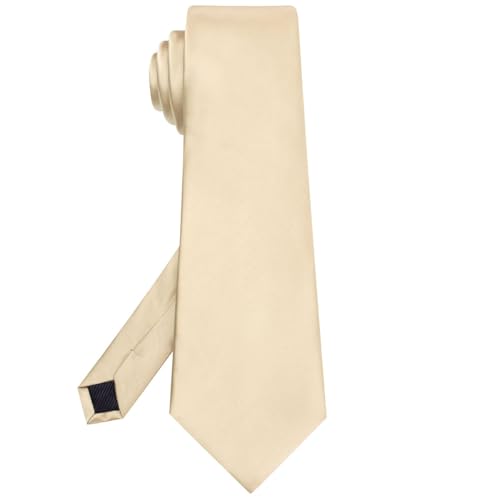 Image of Hi-Tie Men's Extra Long Solid Satin Tie Set 63 Inch /70 Inch Formal Necktie