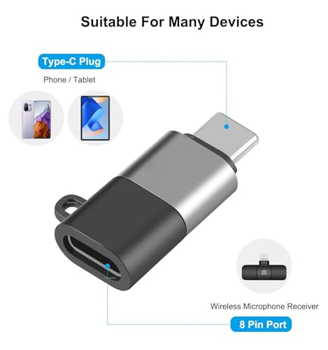 Image of REDWIND USB C to Light ing Audio /Mic Adapter Type-C Male to Female 8pin Earbuds Splitter Compatible with iPhone 17 /16 Pro /Plus /Pro Max 16e iPad Pro iPad Air 6 /5 MacBook Galaxy S25 /S20 One Plus