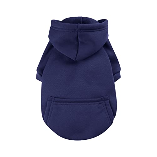 XNBZW Autumn And Winter Sweater Denim Pocket Two Legged Clothes Sports Style Pet Clothes Dog Cat Clothes Pet Supplies Pet Clothes for Medium Dogs Summer (Navy, M)