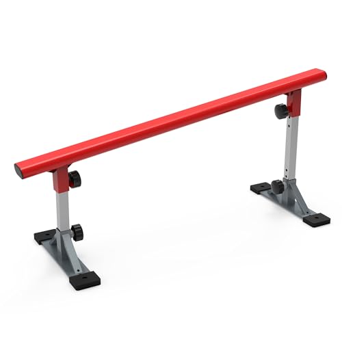Image of FreshPark Professional Solid Grind Rail - Height Adjustability: 13 inch - 19 inch H - Portable, Extendable, Durable Skatepark