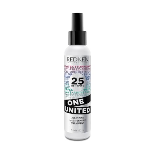 Redken, Spray Multibeneficios, Termoprotector, Desenredante, Fórmula con Aceite de Coco y Ácido láctico, Protege, Suaviza y Fortalece, para Todo Tipo de Cabello, One United, 150 ml.