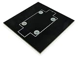 Winford Engineering DIN Rail Mounting Plates, 4.0' x 4.0' Plate Size, Solid, Black, RoHS Compliant