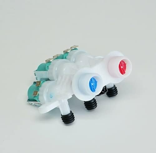 Mintu Water Valve Replacement, rear view with color-coded inlets